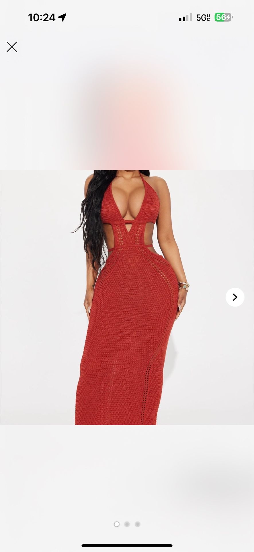 Crochet open back maxi