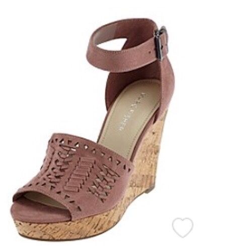 Marc Fisher Batini Pink Lavender Wedge Sandal Size 6.5. Brand new in box