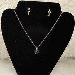 Gold Plated Necklace And Earring Set 