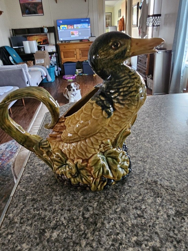 Ceramic Duck Pitcher 