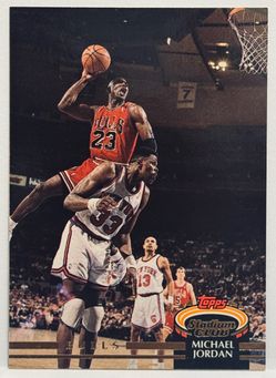 Topps 1992-93 Stadium Club Michael Jordan #1 Base Set Chicago Bulls NBA Card