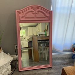 Vintage Pink Matte Mirror