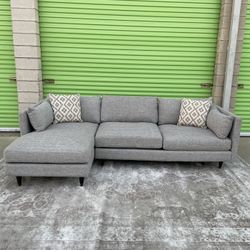 *Free Delivery* Large Gray Modern Sectional Couch Sofa