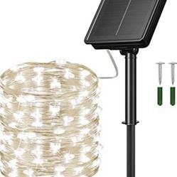 Solar string led lights, 1 pack 72ft,200 led , Waterproof, on/off auto, 8 mode