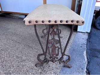 Antique Gilt Iron Vanity Stool