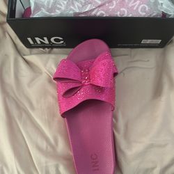 Pink glitter sandals