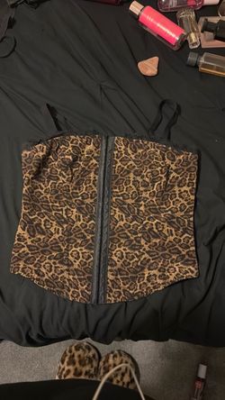 Cheetah print corset