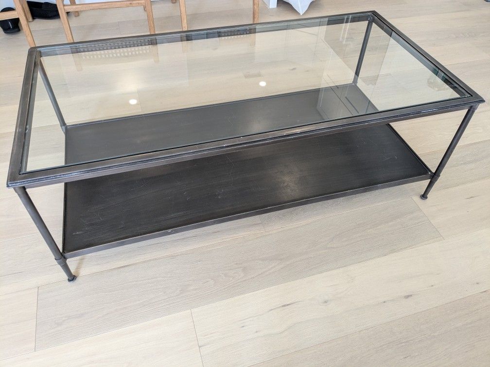 Glass & Metal Modern Coffee & End Table