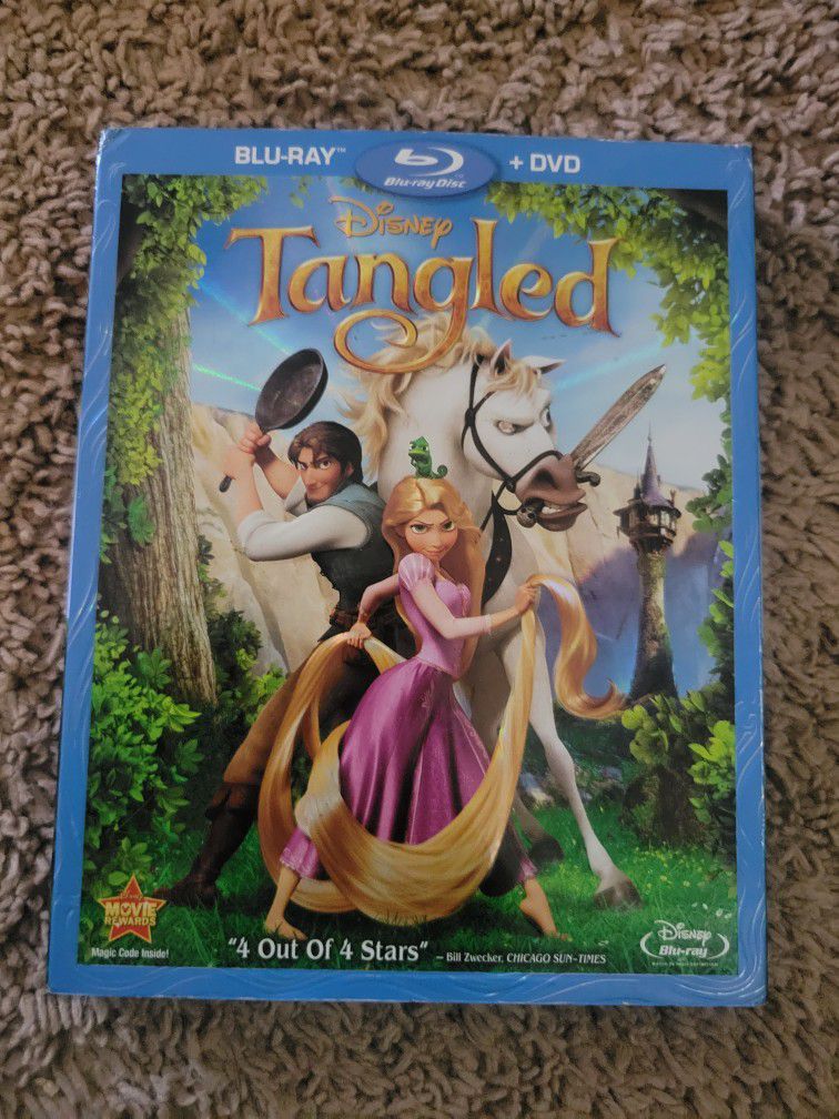 Tangled Disney  Blue Ray And DVD 