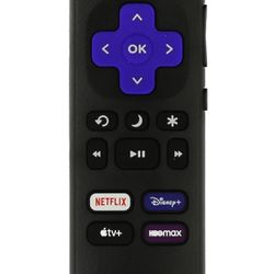 JVC (contact info removed) Roku TV  Remote Netflix Disney Apple HBOMax.
