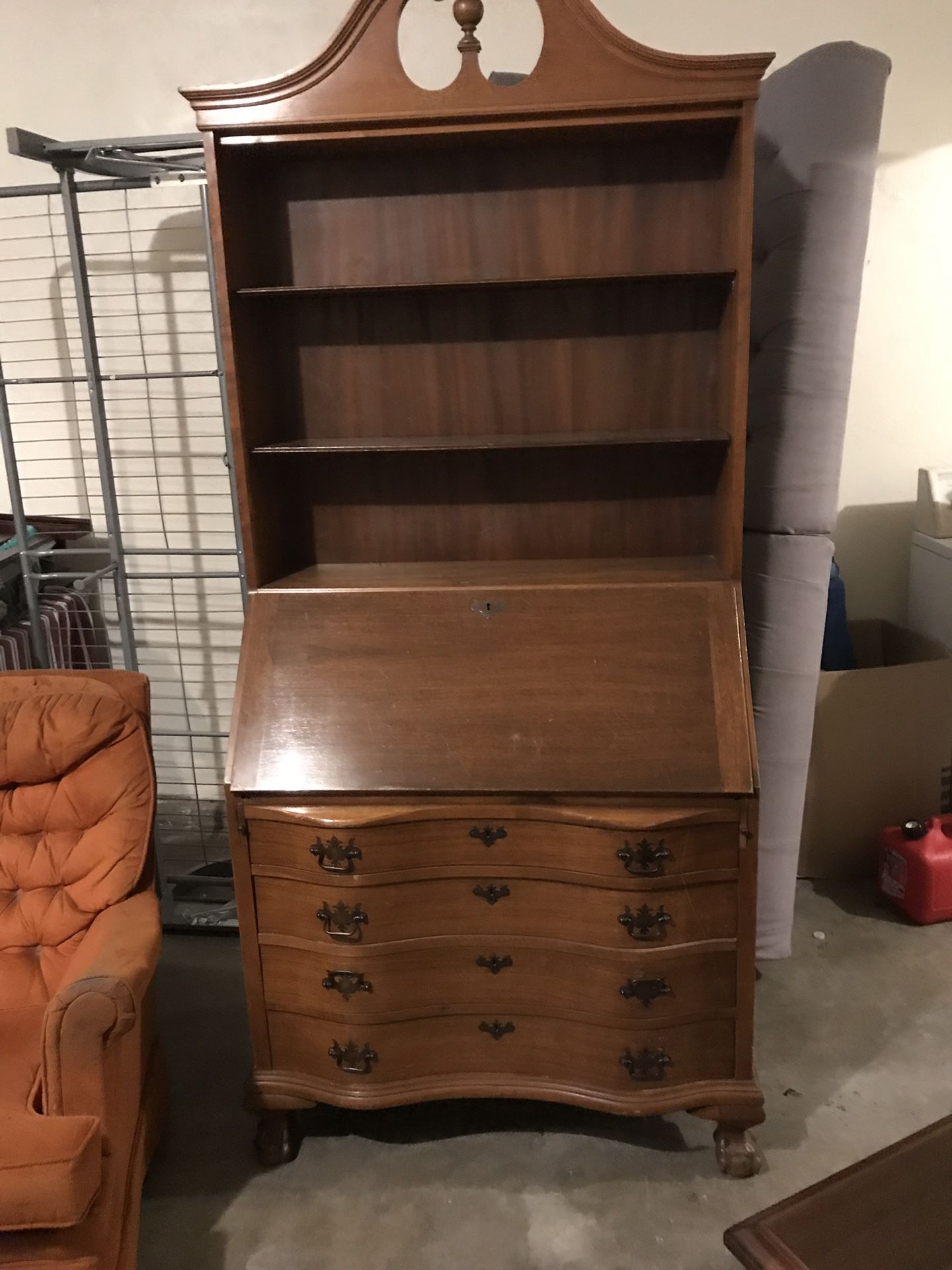 Rare Rockford Skandia Furniture Secretary’s Desk Bookshelf Antique