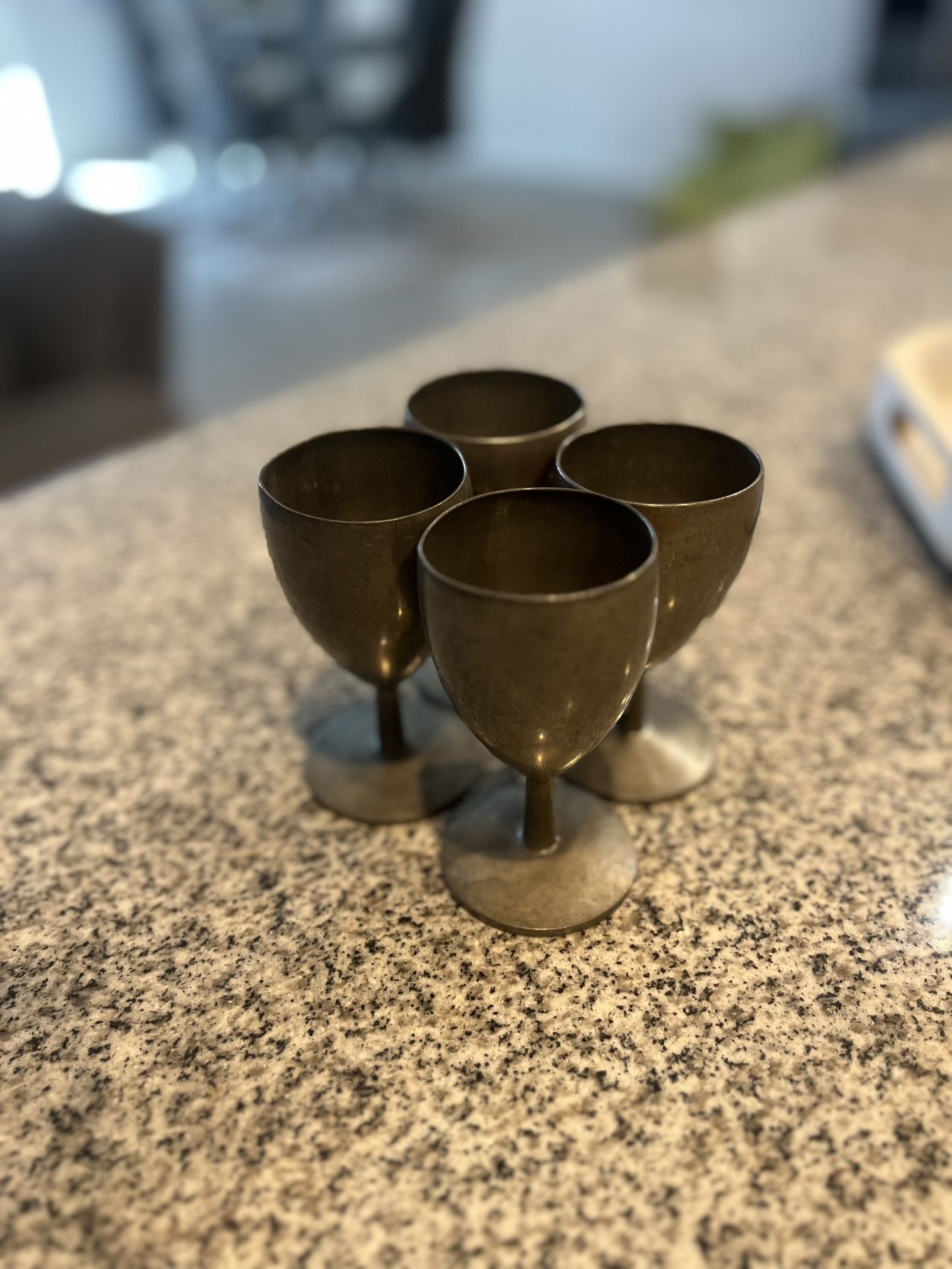 Antique Pewter Cups
