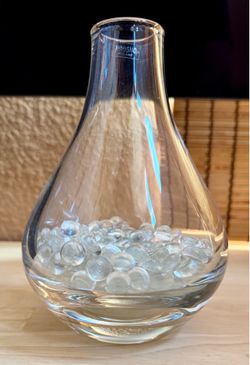 Vintage Krosno Poland Tear Drop Glass Vase