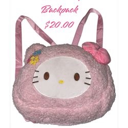 Plush Hello Kitty Backpack 