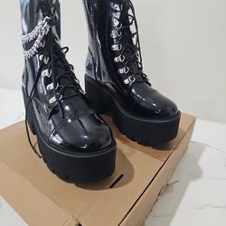 New Black Boots 3 Inch Hight Size 8  Hollywood 150 