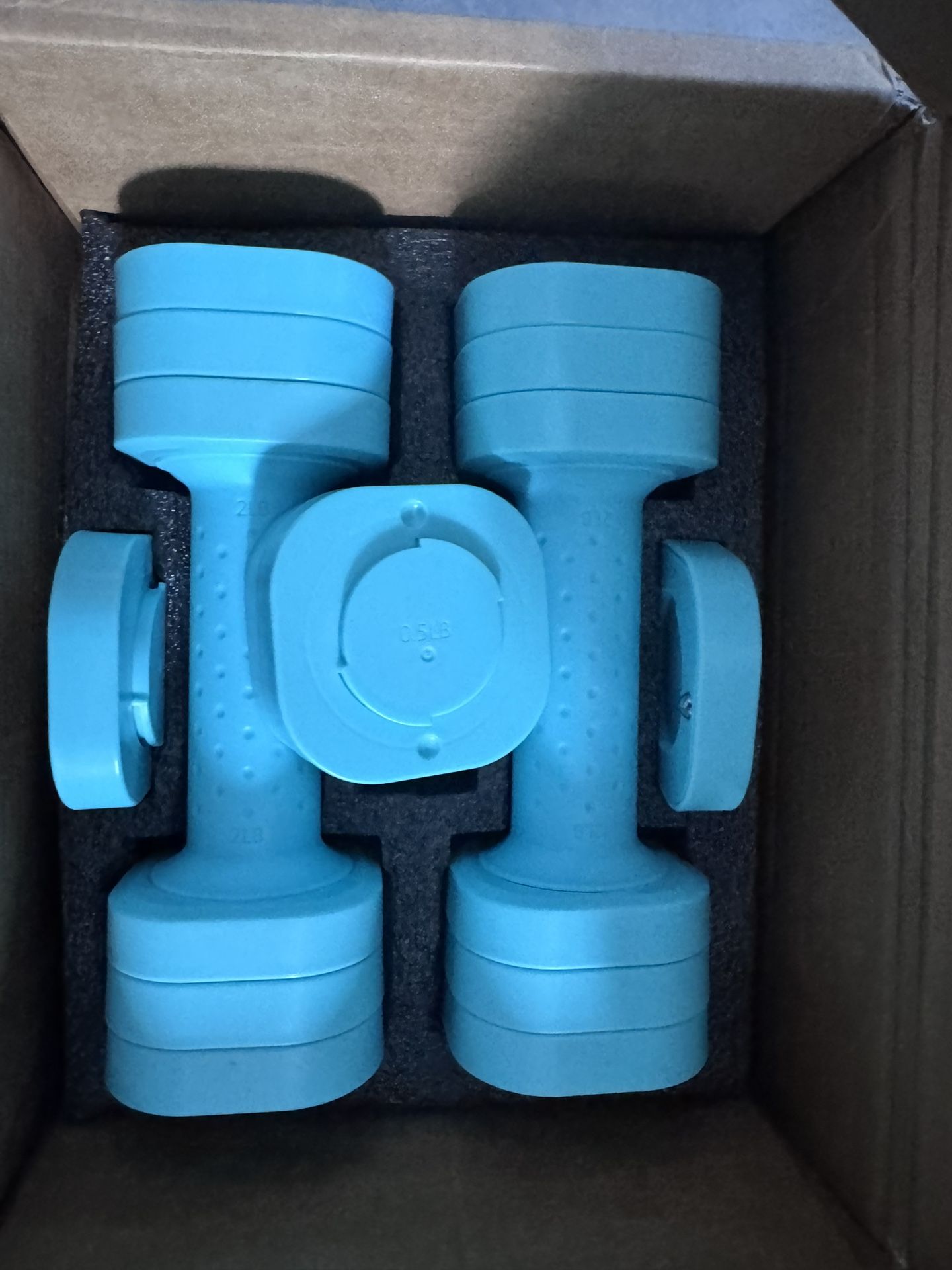 Adjustable Dumbbell Set, 4 in 1 Free Weights Dumbbells Set for Women, Blue