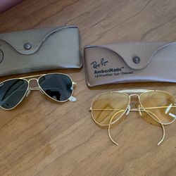 Ray Ban Aviator Sunglasses (2) + Extra Case  - Will Separate 