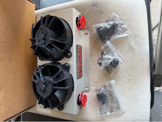 Derale hyper cool dual remote trans/engine oil cooler