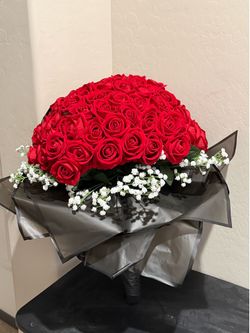 100 Artificial Roses Bouquet (Very Realistic)