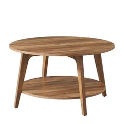 Brand new 2-TIER ROUND COFFEE TABLE – MODERN DESIGN – LIVING ROOM STORAGE TABLE