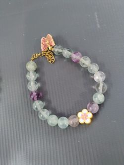 Bracelet With Flower And Butterfly
