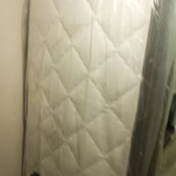 Brand New Twin Size Pillow Top Mattress Including Box Spring And Brand New Pillows