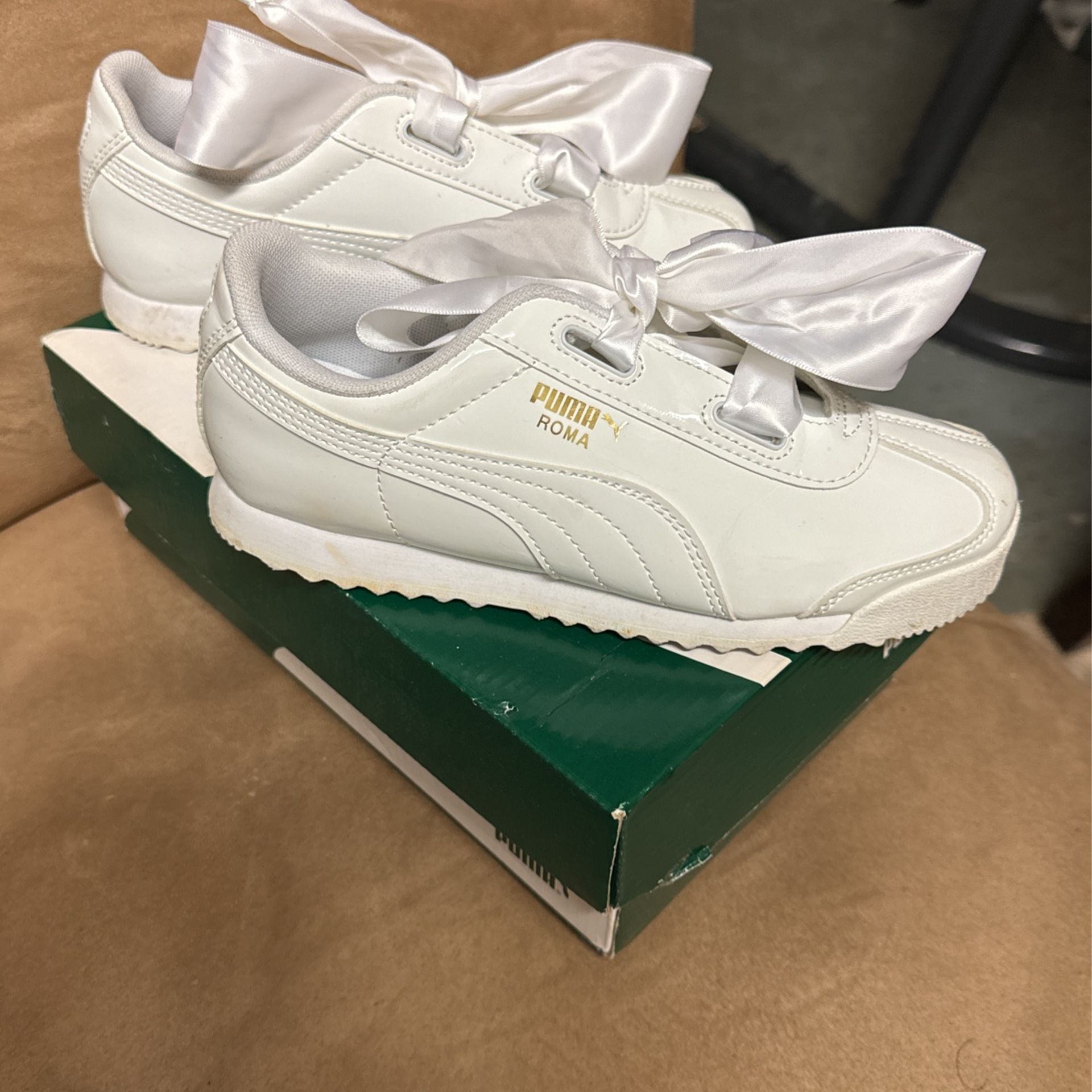 Puma Girls Bow Sneakers 3C