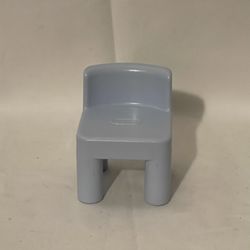Little Tikes Dollhouse Size Blue Chair Plastic Replacement 3” Vtg GUC