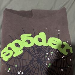 Sp5der Wait Web Hoodie ‘Slate Grey’ Size Large Brand New