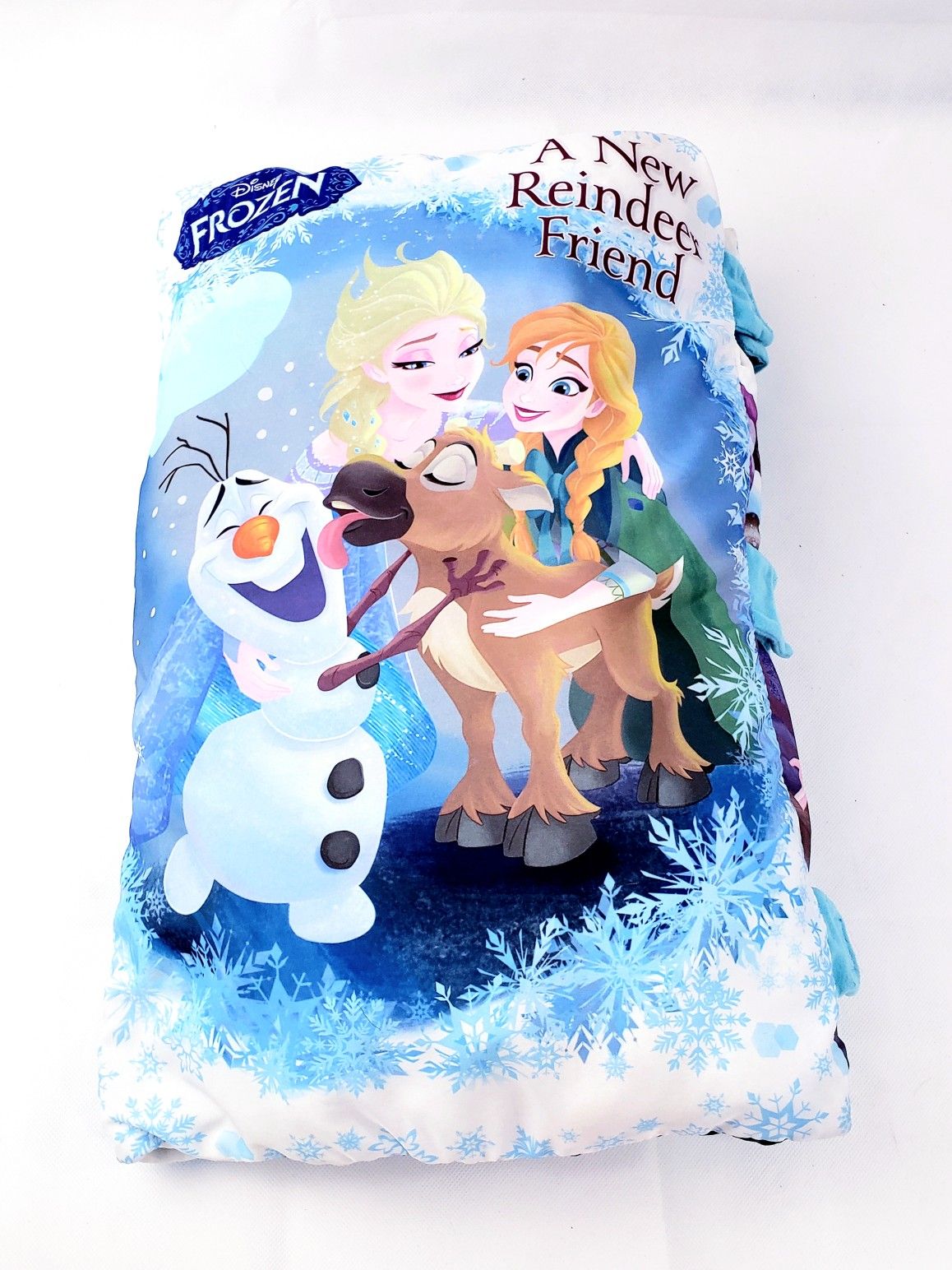 Disney Frozen A New Reindeer Friend Story Book Pillow Plush Elsa Anna Olaf