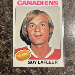 1975- 76 Topps Guy Lafleur ice hockey card #126 Montreal Canadiens NM+