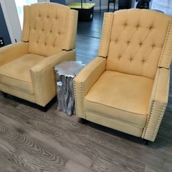 2 Reclining Chairs And Endtable