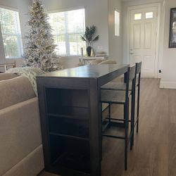 Table And Bar With Two Stools 