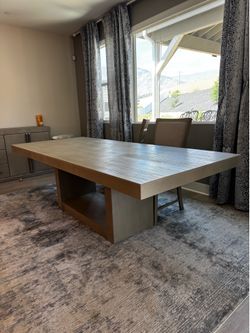 Modern Bob’s Discount Furniture Dining Set & Matching Buffet/Sideboard