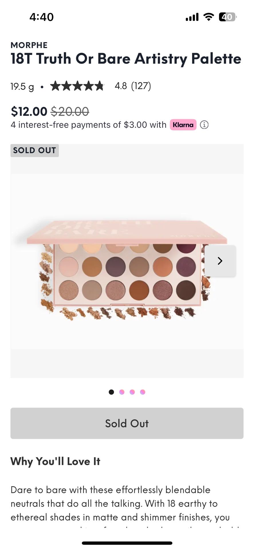 MORPHE 18T Truth Or Bare Artistry Palette