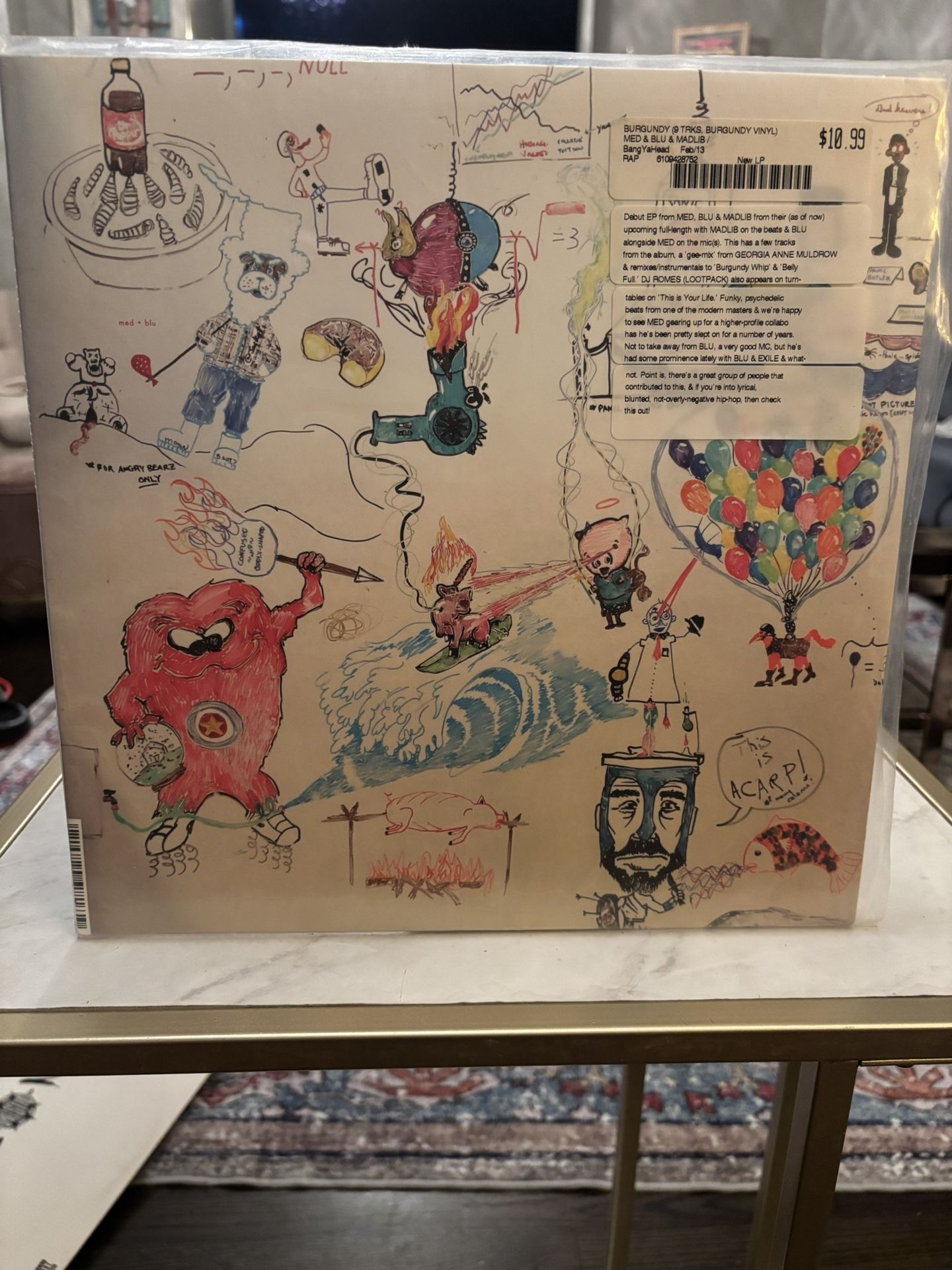 The "The Burgundy EP" vinyl by MED, Blu & Madlib 12” vinyl