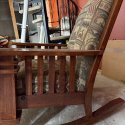 Large Real Wood Rocking Chair