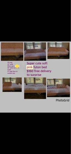 Beautiful pink convertible couch FREE DELIVERY TO SURPRISE