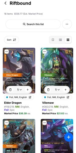 Rifbound unleashed single cards tcg