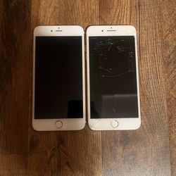 2 iPhones 1 is Mint and 1 is cracked. 
