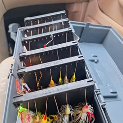 Fishing lures Tackle box. And trotline