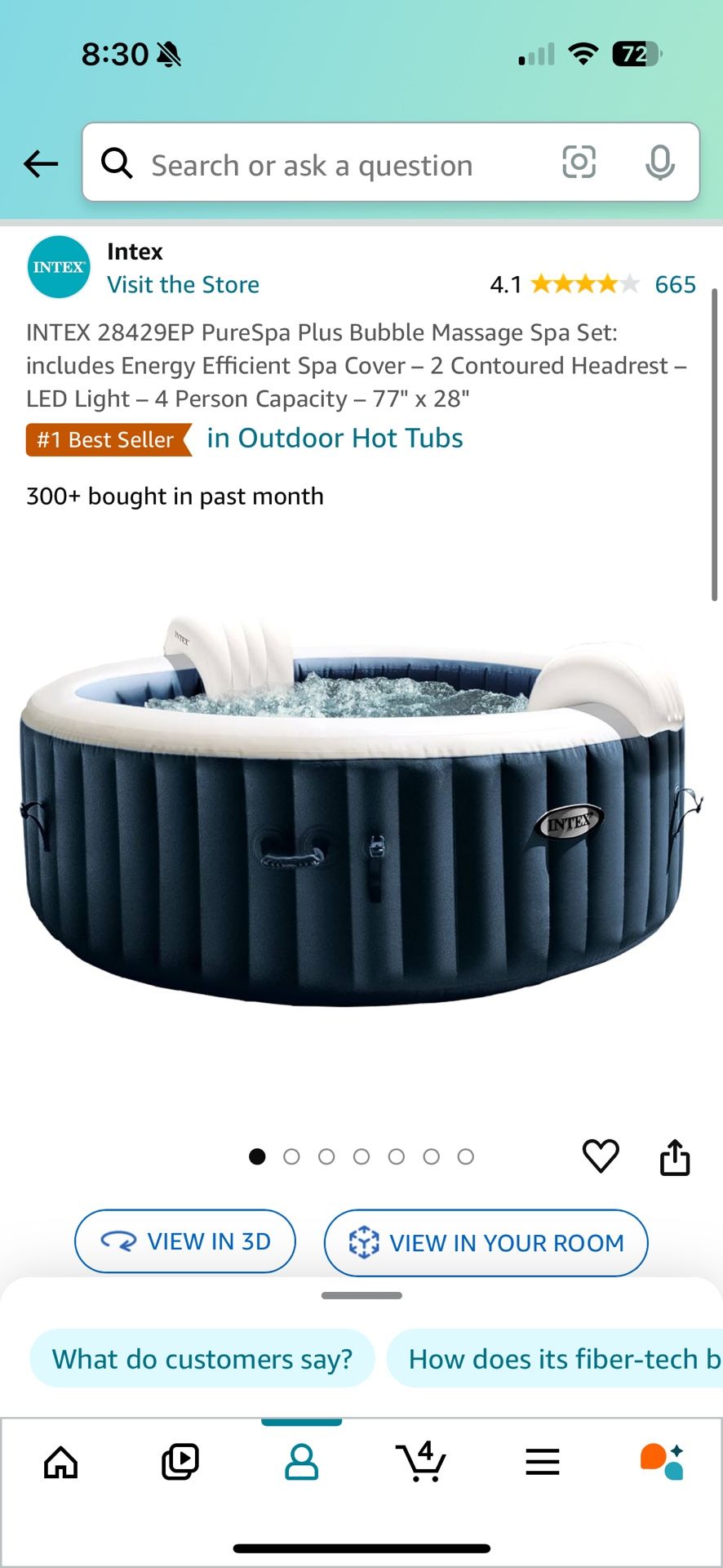 Inflatable jacuzzi spa pool