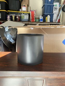 Peach And Pebble, 0.5 Inch Black Ceramic Vase