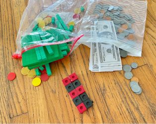 EDUCATIONAL LEARNING TOYS MATH MATHEMATICS FRACTIONS MONEY (fake/pretend)