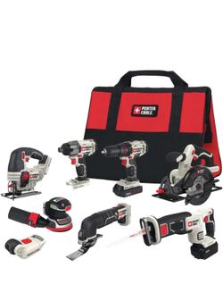Like New Porter cable eight piece multitool kit