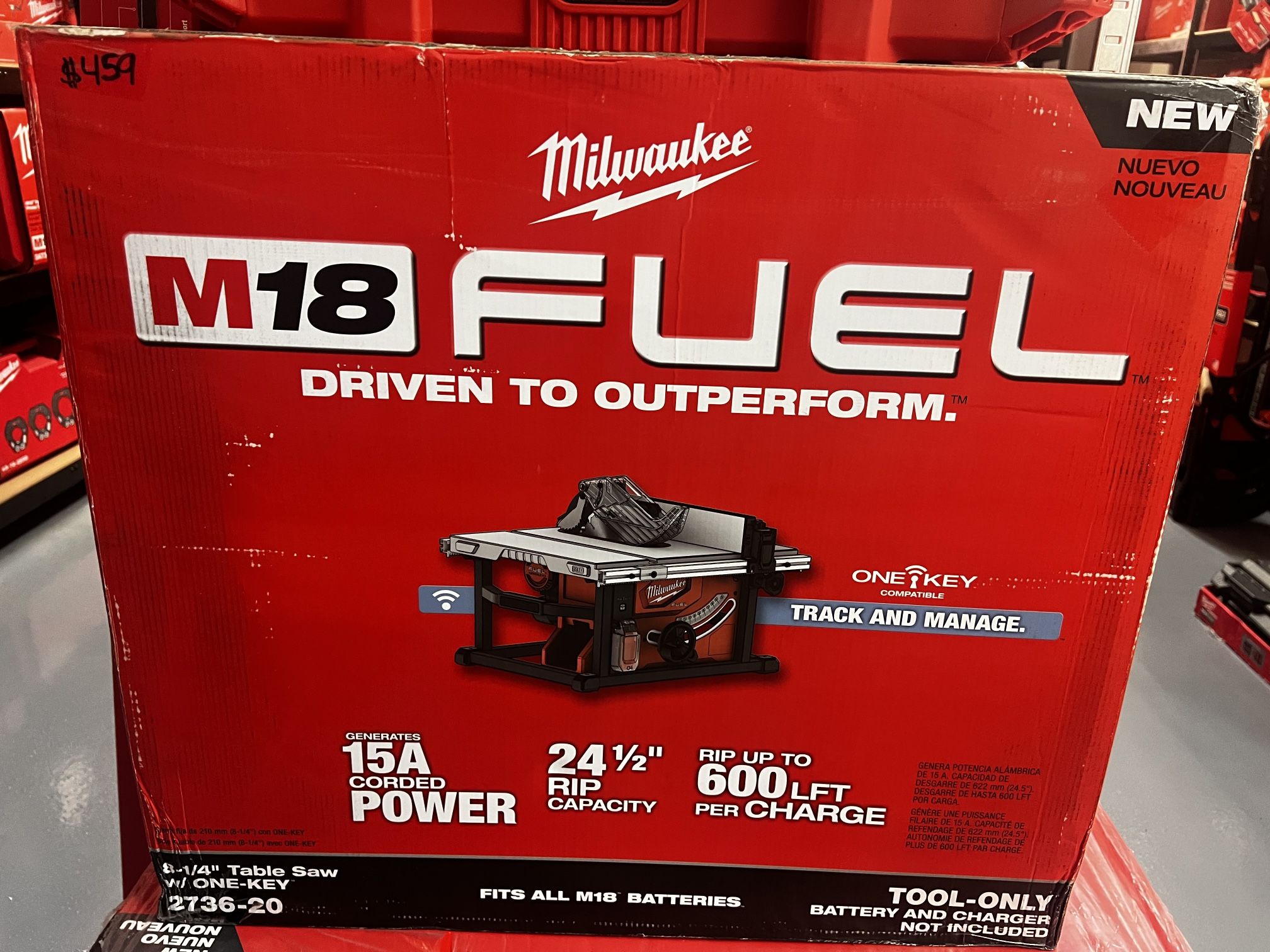 Milwaukee M18 Fuel 8-1/4 Table Saw And Inmde Jey Tool