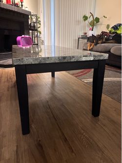 Coffee Table with Faux Marble Top – Good Condition