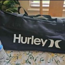 Hurley LARGE Block Duffel GRAY BLACK UNISEX GYM SPORT Duffel BAG U-ZIP  Like new