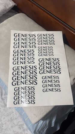GENESIS High Quality Sticker Decals for Calipers in different sizes. Glossy black.