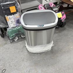 13 Gal(50 L) Kitchen Trash Can, Stainless Steel Waste Bin for Kitchen